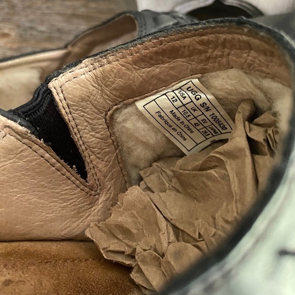 UGG Australia Anila Leather Slip On Clogs Shoes Womens 12 Black - Picture 10 of 10